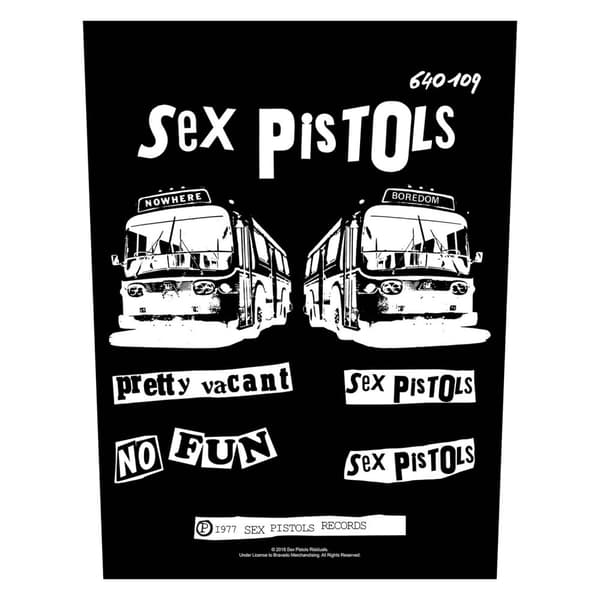 Sex Pistols Pretty Vacant Sew-On Patch Black/White One Size