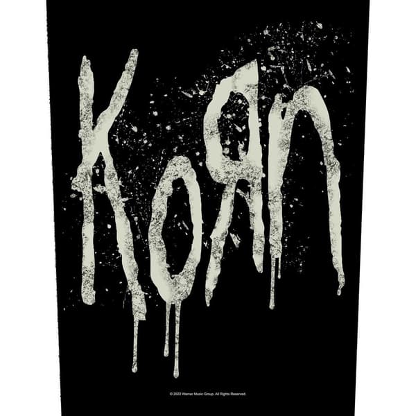 Korn Logo Paint Splatter Patch Black/White One Size