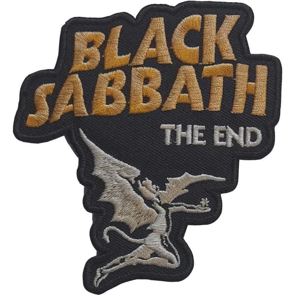 Black Sabbath The End Woven Iron On Patch Black/Gold One Size