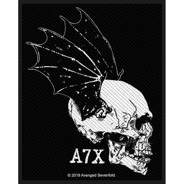 Avenged Sevenfold Skull Profile Patch Black/White One Size