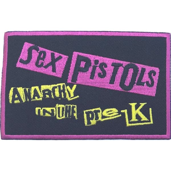 Sex Pistols Anarchy In The Pre UK Iron On Patch Purple/Navy/Yellow One Size