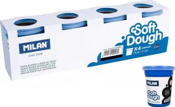 Play-Doh Basic 116g 4 krukker sort MILAN EDUKAMP