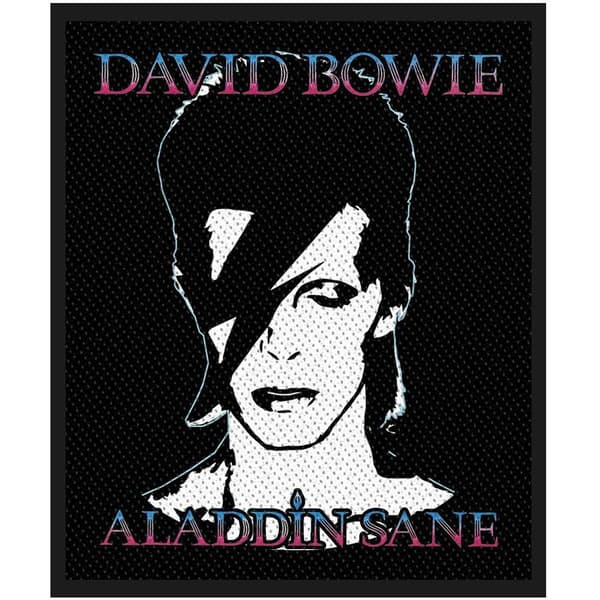 David Bowie Aladdin Sane Vävd lapp
