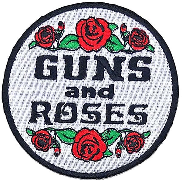 Guns N Roses Embroidered Iron On Patch Grey/Black/Red One Size