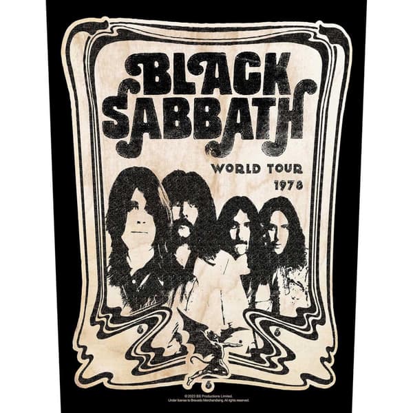 Black Sabbath World Tour 1978 Patch Black/Beige One Size