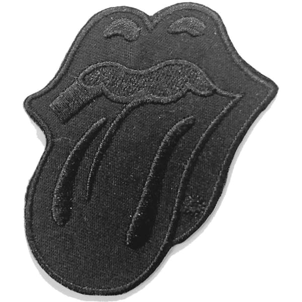 The Rolling Stones Klassisk tunga för påstrykning Black 4in x 3in