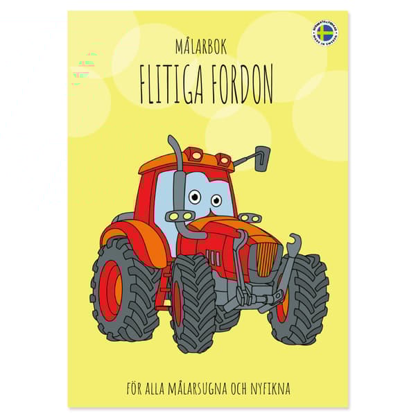 Målarbok Flitiga Fordon Gullers