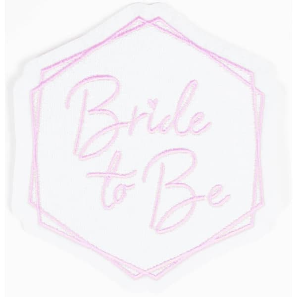 Amscan Bride To Be Iron On Patch White/Pink One Size