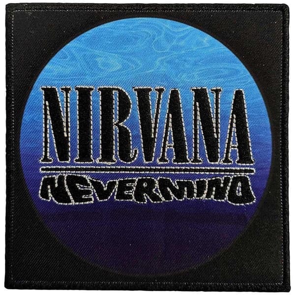 Nirvana Nevermind Wavy Logo Iron On Patch Black/Blue One Size
