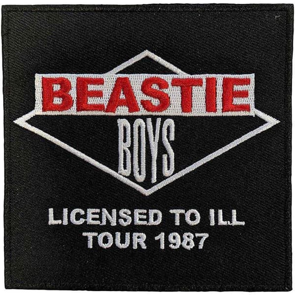 Beastie Boys Licensed To Ill Tour 1987 Woven Iron On Patch Black/Red/White One Size