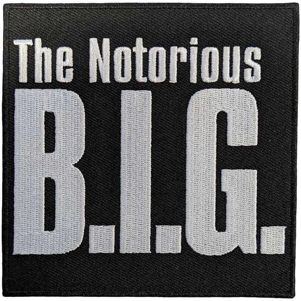 Biggie Smalls The Notorious Woven Iron On Patch Black/Grey One Size