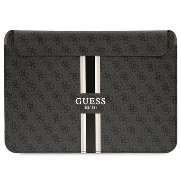 Guess Datafodral 16" Sleeve Printed Stripes - Svart