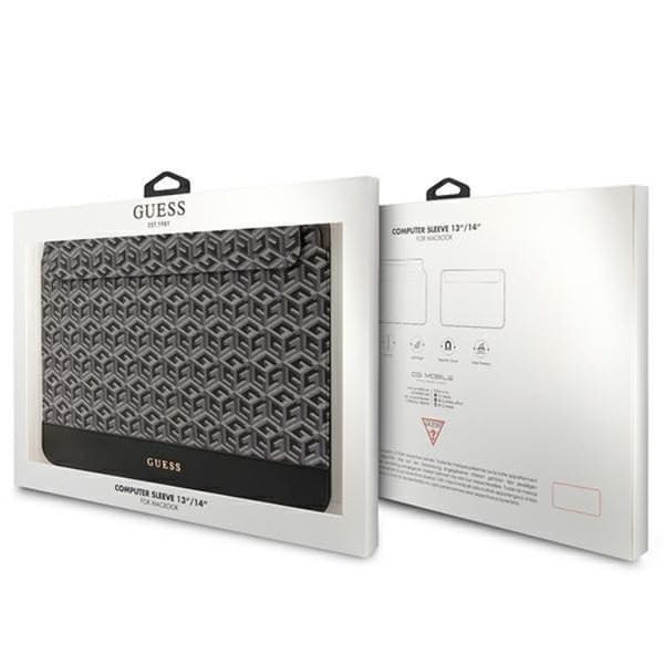 Guess Datafodral 14" Sleeve GCube Stripes - Svart