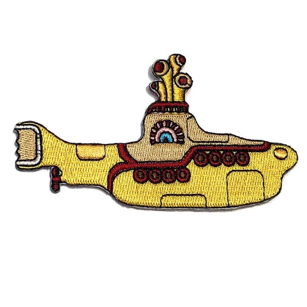 The Beatles Yellow Submarine Woven Standard Iron On Patch Yellow/Red One Size