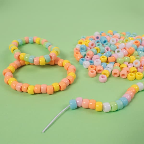 Plastpärlor Pastell Med Stora Hål Kongo 1000-pack Playbox