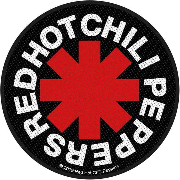 Red Hot Chilli Peppers Woven Asterisk Patch Black/Red/White One Size