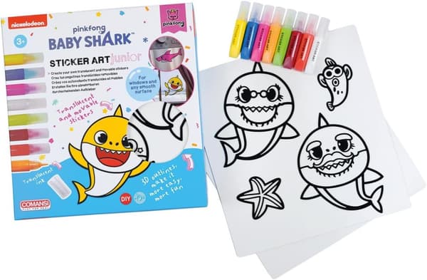 Lag dine egne klistremerker Baby Shark Sticker Art