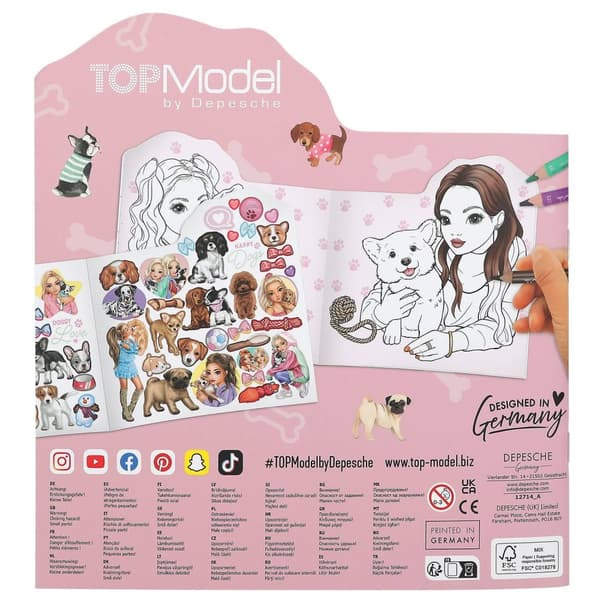 TOPModel Doggy Målarbok med stickers