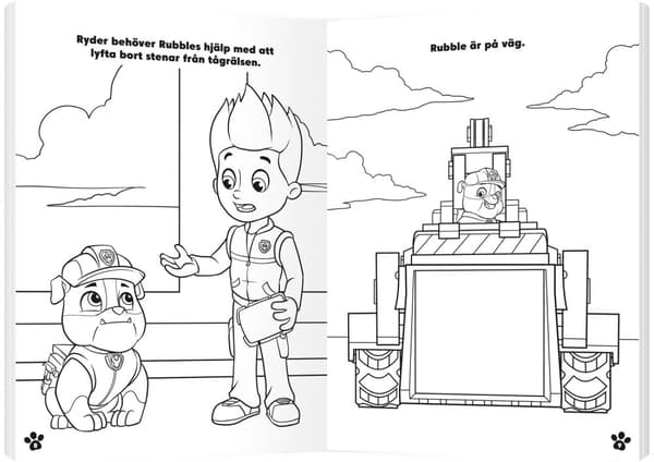 Paw Patrol Målarbok röd