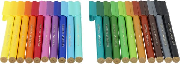 Tusjpenner Connector Dinosaur i metallboks 20-pakk Faber-Castell