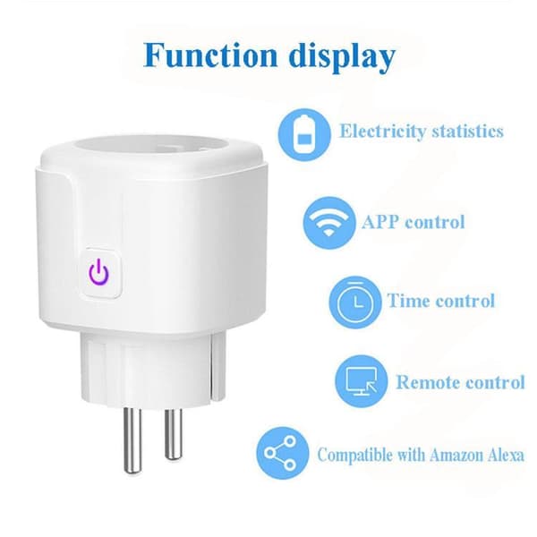 Smart Home Plug WiFi 16A - Vit