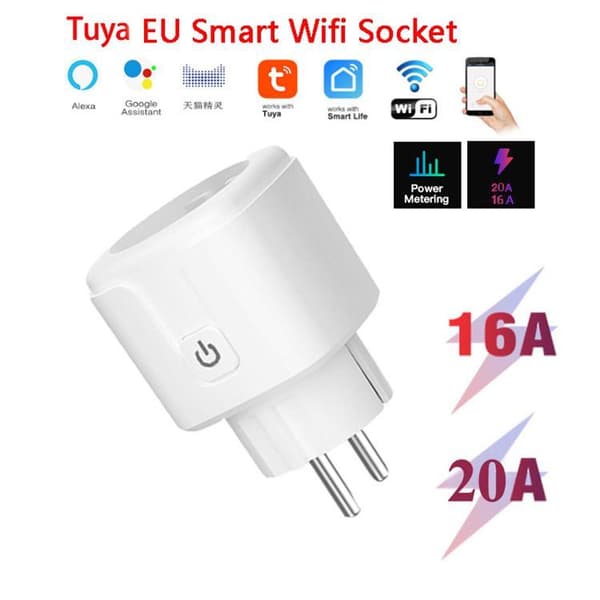 Smart Home Plug WiFi 20A EU - Vit