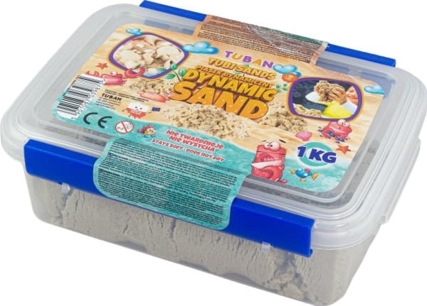 TUBAN Dynamic Sand 1kg i en låda, naturlig
