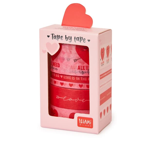 Washitejp Heart 5-pack Tape by Tape Legami