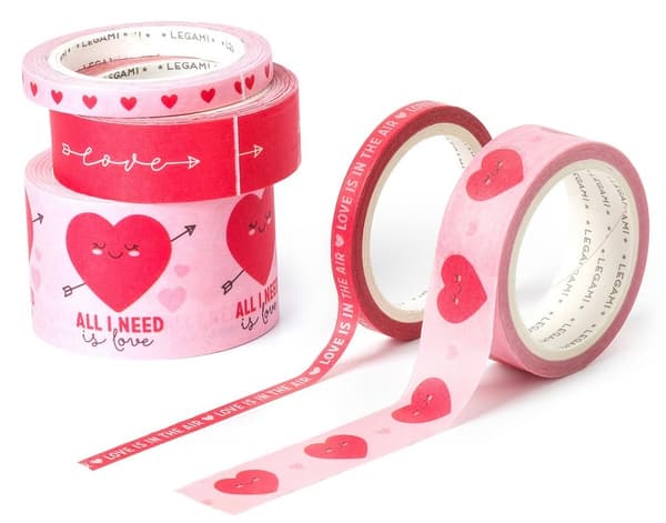 Washitejp Heart 5-pack Tape by Tape Legami