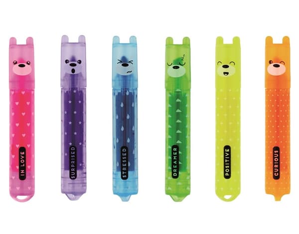 Överstrykningspennor Mini Teddy's Mood 6-pack Legami