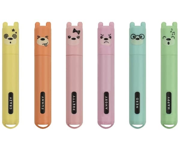 Highlighters Pastellfarger Mini Teddy's Mood 6-pack Legami