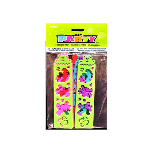 Unique Party Contrast Stencil (Pack of 10) Multicoloured One Size