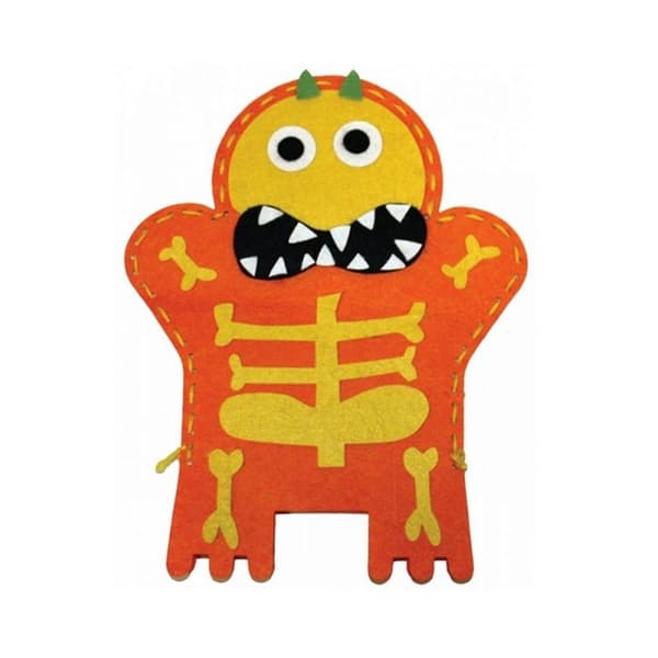 Amscan Boo Crew Hand Puppet Craft Set Orange/Yellow One Size