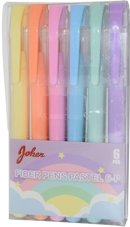 Tuschpenna Pastellfärger 6-pack