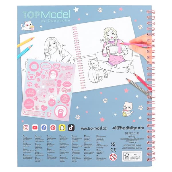 Fargeleggingsbok CUTIE STAR TOPModel