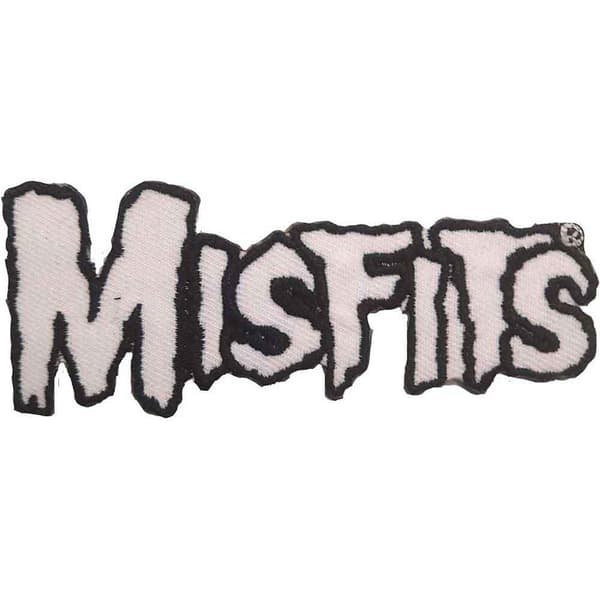Misfits Woven Logo Patch White/Black One Size