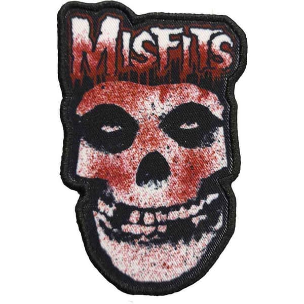 Misfits Blood Drip Skull Printed Patch Red/White One Size