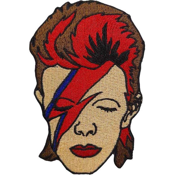 David Bowie Ziggy ansiktslapp Red/Brown/Black One Size