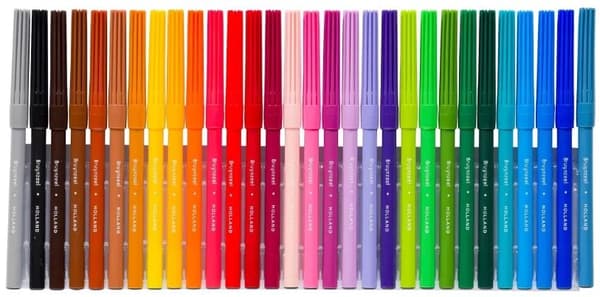 Fiberspetspennor barn 30-pack Bruynzeel