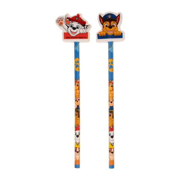 Paw Patrol Blyertspennor 2-pack med Suddgummi
