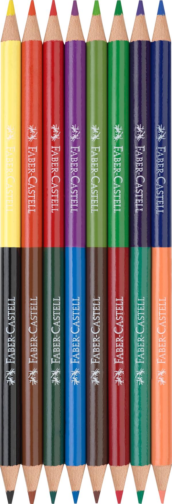 Färgpenna Bicolor 16 färger med 8 pennor Faber Castell