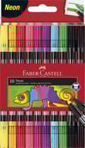 Miniatyrbillede 1 af 4: Tuschpenna med dubbelspets Neon 10-pack Faber Castell