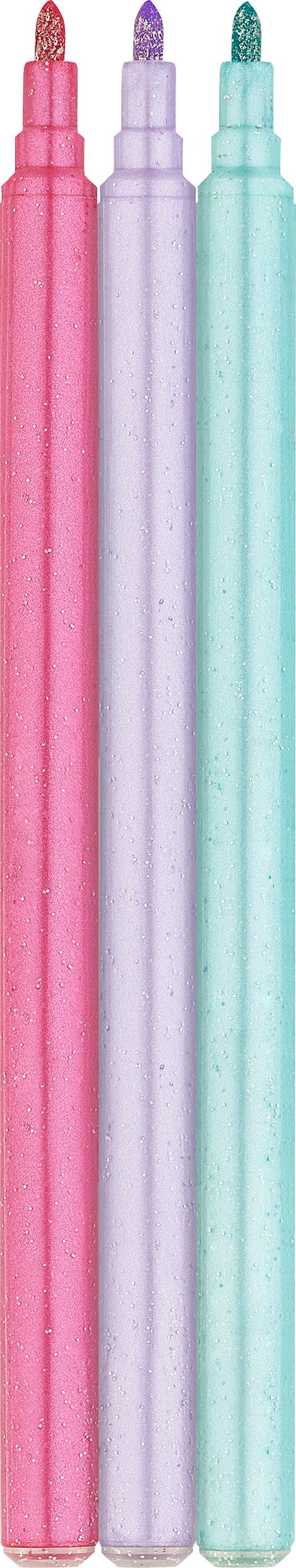 Tuschpenna Castle Unicorn 10+3 st glitterpennor Faber Castell