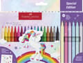 Miniatyrbillede 1 af 6: Tuschpenna Castle Unicorn 18+6 st glitterpennor Faber Castell