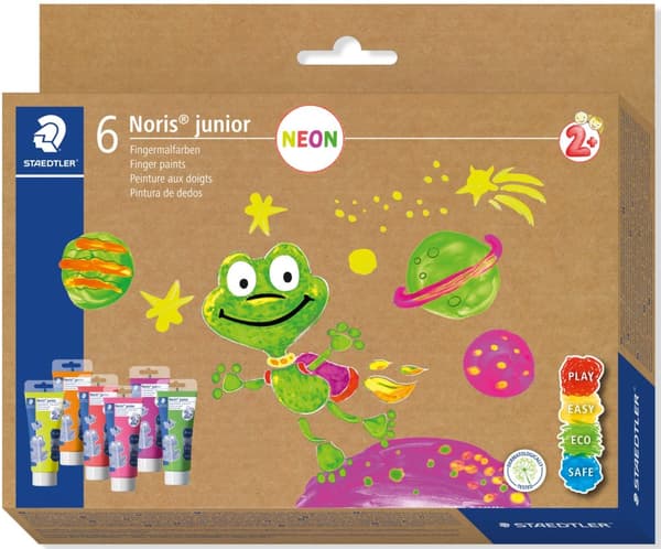 Fingermålning Neon från 2 år 6-pack Noris Junior Staedtler