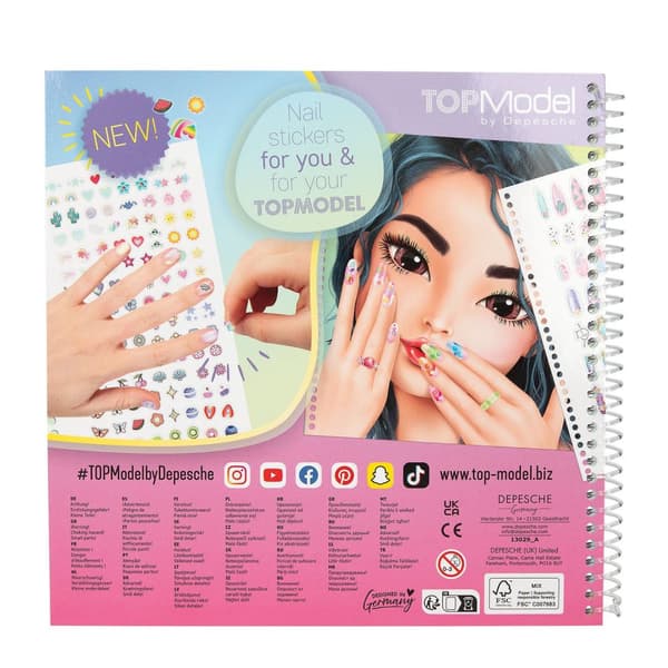 TOPModel Hand Designbok med nagelstickers