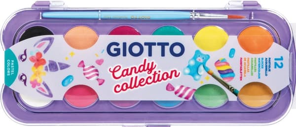 Vattenfärger Godisfärger Candy Collection 12-pack Giotto Acquerelli