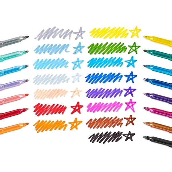 Glitterpennor Regnbågsfärgade 15-pack Ooly