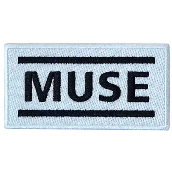 Muse Vävd logotyp som stryks på White/Black One Size