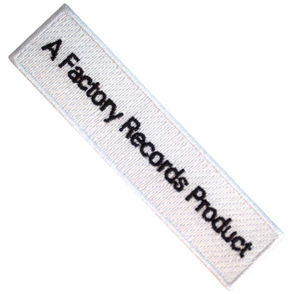 Joy Division Factory Records Woven Iron On Patch White/Black One Size